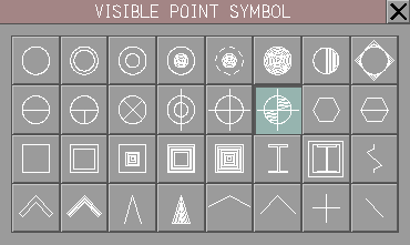 Visible Point Symbol Menu